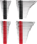 TEKTON Stubby and Standard Combination Wrench Set, 68-Piece | WCB95910 | (1/4 - 1 in., 6 - 24 mm), Modular Organizers, Chrome Finish