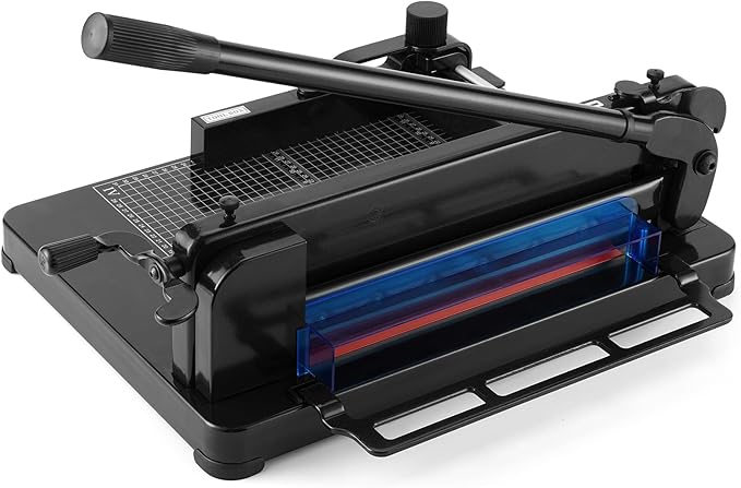 Heavy Duty Paper Cutter,12 inch Guillotine Paper Cutter,Guillotine Paper Cutters and Trimmers Cards Leather with Metal Base for Office Home School (Black, a4)