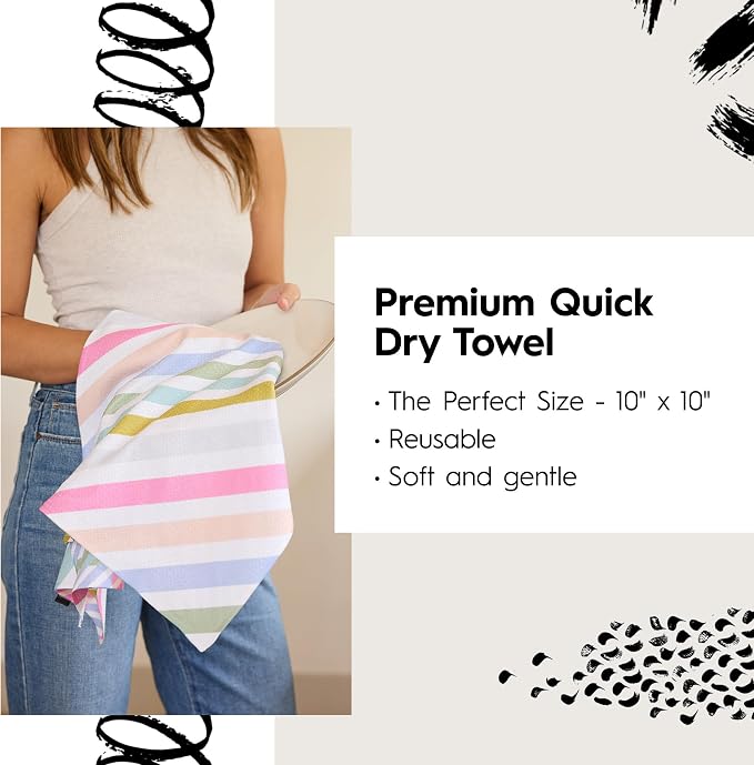 GEOMETRY Kitchen Dish Cloths - Spring & Summer Collection - Premium Dishcloths with Geoweave - Absorbent & Fast Drying Kitchen Towels - Sandy, 10" x 10" - 3-Pieces
