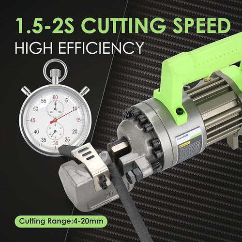 1050W Electric Rebar Cutter, Portable Rebar Cutter, Cutting up to 3/4 Inch 4-20mm #6 Rebar, Cutting Speed 1.5-2S RC20B (Light Green)