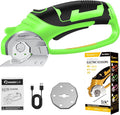 Sakerplus Cordless Electric Scissors, 4V Rechargeable Cardboard Cutter, Cordless Box Cutter, Powerful Cardboard Scissors with Blade, LED Light, Safety Lock for Cutting Fabric Leather