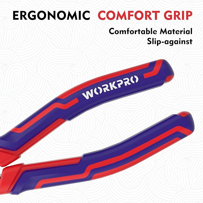 WORKPRO 6” Wire Cutters Heavy Duty CRV Steel, Diagonal Pliers for Cutting Wires Craft, Comfort Grip Handle