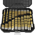 Drill Bit Set, 230Pcs Titanium Twist Drill Bit for Sheet Metal, Wood, Plastic, Quick Change Design (3/64" - 1/2")
