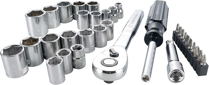 CRAFTSMAN Mechanics Tool Set, SAE/Metric, 3/8-Inch Drive, 32-Piece (CMMT12013)
