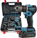 Brushless Cordless Drill Driver Kit, 575 In-Lbs Torque, 25+1 Clutch, 2-Speed Power Drill for Wood, Metal, DIY Home Repair & Furniture Assembly
