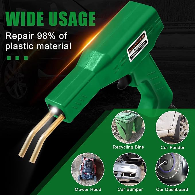 ATOLS Upgraded Plastic Welder, 1000PCS Staples, Pure Copper Transformer, Rapid Heating, Plastic Welding Kit, Hot Stapler Kit, Plastic Welder Gun Kit, Car Bumper Repair Kit, Plastic Repair Kit
