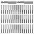Rocaris 50 Pack Strong Magnetic Drill Bit Extension Holder, 1/4" Hex Shank, S2 Steel Magnetic Screwdriver Extension for Impact Driver, 2.36 inch