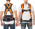 Hammerhead 5pt Safety Harness Back Padded, QCB Chest, Tongue Buckel Legs Straps, Back & Side D-Rings