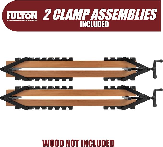 Peachtree Woodworking Supply 2 Pack of 4 Way Pressure Clamps for Clamping Panels From All Four Directions. For Woodworkers, Cabinet and Furniture Makers (2 four way pressure clamps)