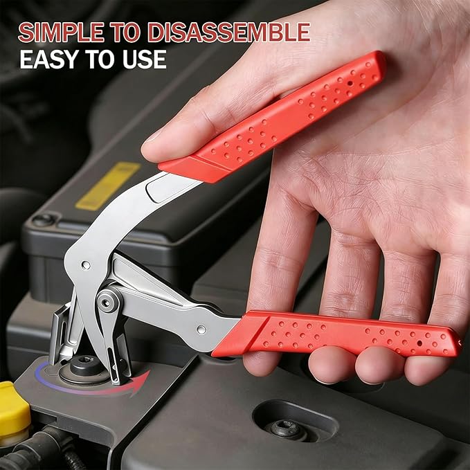 Car Clip Pliers, Auto Fastener Clip Removal Pliers, Panel Clip Removal Tool with100Pcs Car Push Retainer Clips for Removing Automotive Plastic Clips,Trim Bumpers,Door Panels,Rivets & Interior Panels