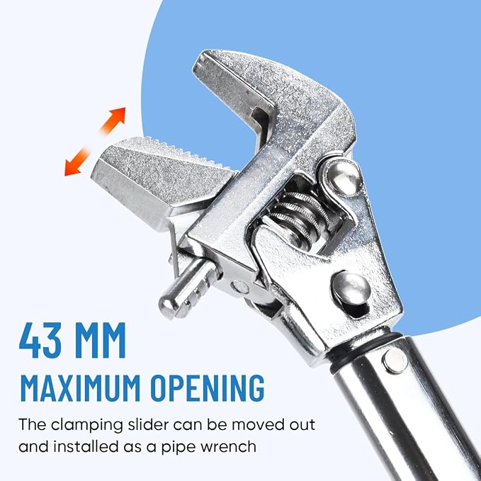 Adjustable Torque Wrench 19 to 110 Nm 43mm Open End Torque Wrench Spanner for HVAC, Car Repair, Bicycle Maintenance (Style 2)