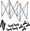 POWERTEC Arachni-Flex Portable Workbench 2x4ft Collapsible Workstand - Heavy Duty Folding Work Table Base, 2500 lbs Capacity 36 Inch Work Height, No Assembly Mobile Work Station w/Carry Strap (71926)
