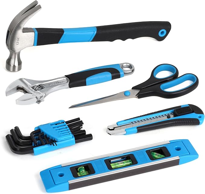 FASTPRO 220-Piece Home Tool Set, Household Repairing Tool Kit, Blue