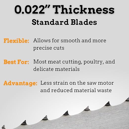 Cutlery Mania Band Saw Blade (Bone-in) 5/8x.022x3TPIx135 (4-Pack)