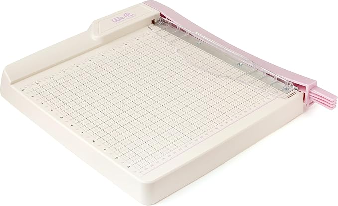 We R Memory Keepers Guillotine Trimmer – 12" Large Paper Cutter with 1/4-Inch Grid, Cuts Up to 10 Sheets, Perfect for Scrapbooking, Journals, Cards, and Craft Projects, Lilac