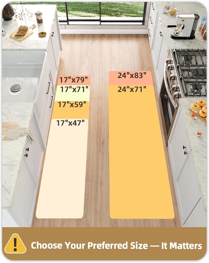 Color&Geometry Kitchen Rugs and Mats Non Slip Washable, Absorbent,Woven Kitchen Runner Rug Easy to Clean Kitchen Floor Mats for in Front of Sink, Laundry Room, Hallway, 24''x83'', Dark Grey