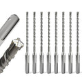 8PCS SDS Plus Rotary Hammer Drill Bits, 8pcs (1/4"*6"-6.5mm*160mm) - 4 Carbide Cutting Edges, Ideal for Masonry| Heavy-Duty Masonry |Hammer Drill Bits for Precision Drilling