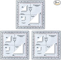 Ironheart Military Protractor Accurately Cut for Land Navigation - 3 Pack