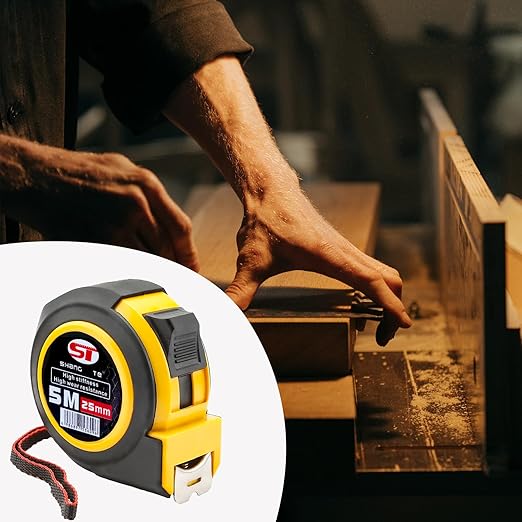 6 Pack Steel Measuring Tape, Tape Measure 16 ft, Measuring Tape Retractable, 16-Foot Basics Self-Locking Measurement Tape, Self Lock Auto Lock Tape Rule Imperial/Metric Tape Measure for Body