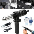 Professional Electric Rivet Gun Adapter Kit, Alloy Steel Electric Rivet Nut Gun Drill Adapter, Turn Your Drills Into A Riveting Beast, Drill Rivets Gun Attachment for Metal & Aluminum Work (1set)