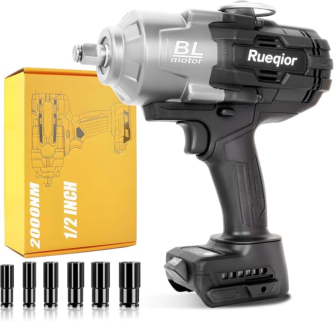 Cordless Impact Wrench 1/2" Compatible with Dewalt 20V Battery, Impact Wrench 1700FT-LBS(2300N.m) High Torque Brushless Electric Impact Power Impact Driver for Car, Truck (No Battery)