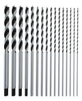 Brad Point Wood Drill Bit Set, 16Pcs 12 Inch Extra Long Drill Bit Set with Double Flutes Design for Carpenter Woodworking and All Types of Wood (7/64" - 5/8")