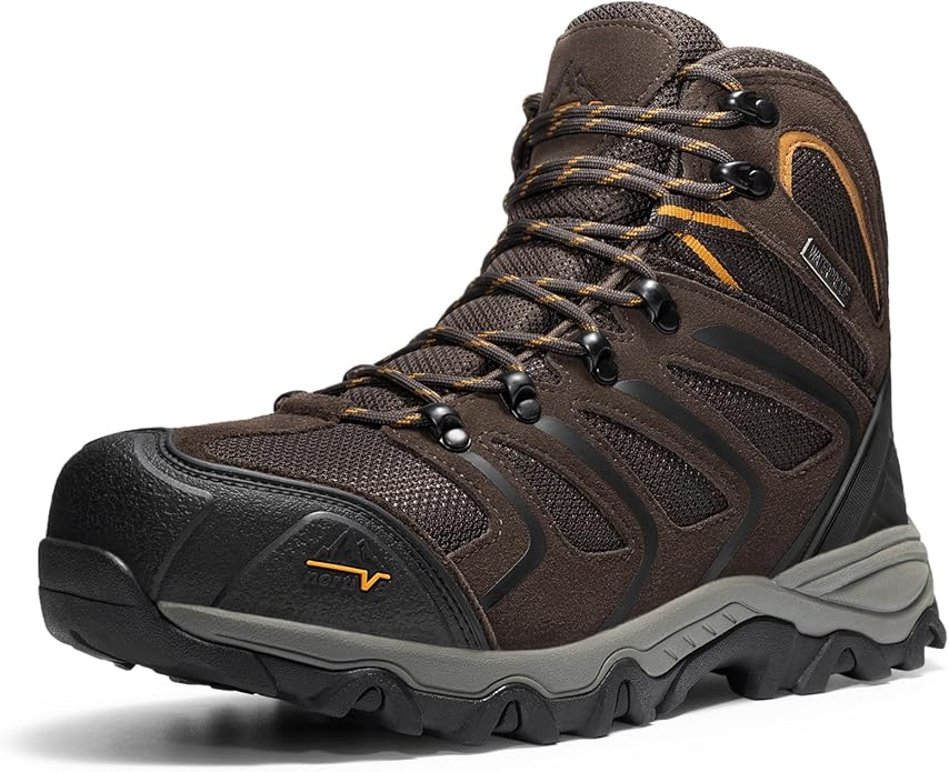 NORTIV 8 Waterproof Work Boots for Men Steel Toe Safety Construction Boots ARMADILLO-STL