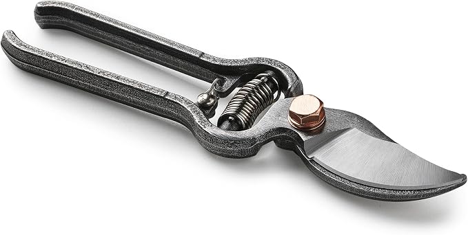 Barebones Pruner - Heavy Duty, Non-Slip Pruning Shears with Durable Blades - Old World Japanese Design, Plant Trimming Scissors - Ideal Houseplant Accessories & Garden Tools