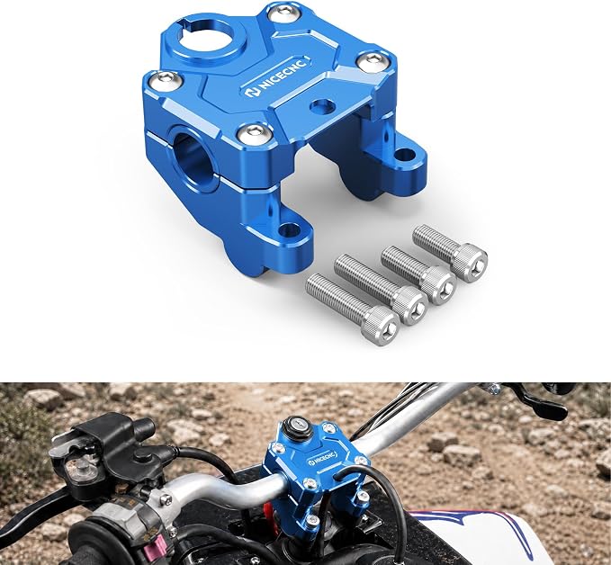 NICECNC Handlebar Clamp Compatible with Yamaha Banshee 350 YFZ350 1987-2006,Blue