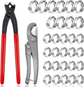 Tnisesm Pex Crimping Clamp Cinch Tool Kit with 20PCS 1/2-inch and 10PCS 3/4-inch PEX Clamps and Pex Pipe Cutter