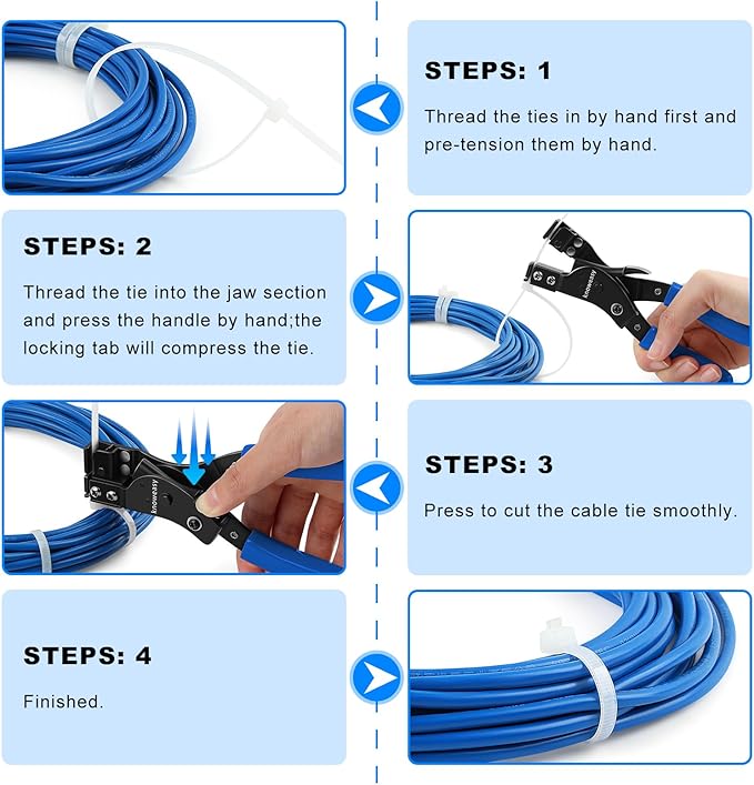 Knoweasy Zip Tie Tool and Cable Tie Tool for Plastic or Nylon Cable Tie