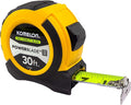 Komelon 30' x 1.06" Powerblade II Tape Measure, ABS Case, Yellow/Black, 52430