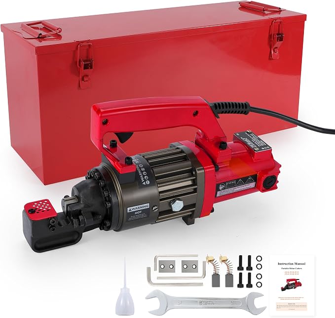 Electric Rebar Cutter, Portable 1400W Hydraulic Rebar Cutting Tool, Cuts up to 7/8 in (#7) / 4–22mm, 120V Corded, 1.5s Fast Cut, 22 lb, Model PC-22