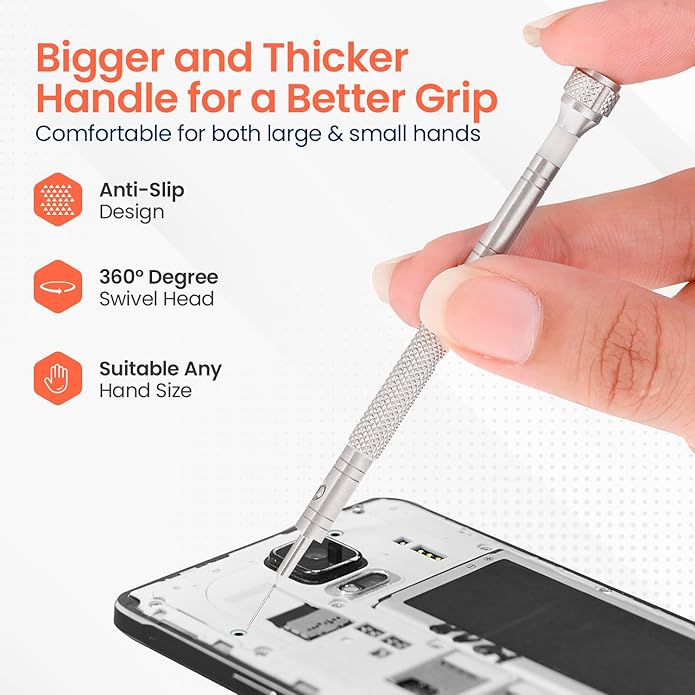Wrist & Style Professional Screwdriver Kit by W&S for Watches, Glasses and Accessories: (10pc Tool Set) - to Adjust, Remove, Replace and Repair - Stainless Steel Professional - 10 Piece