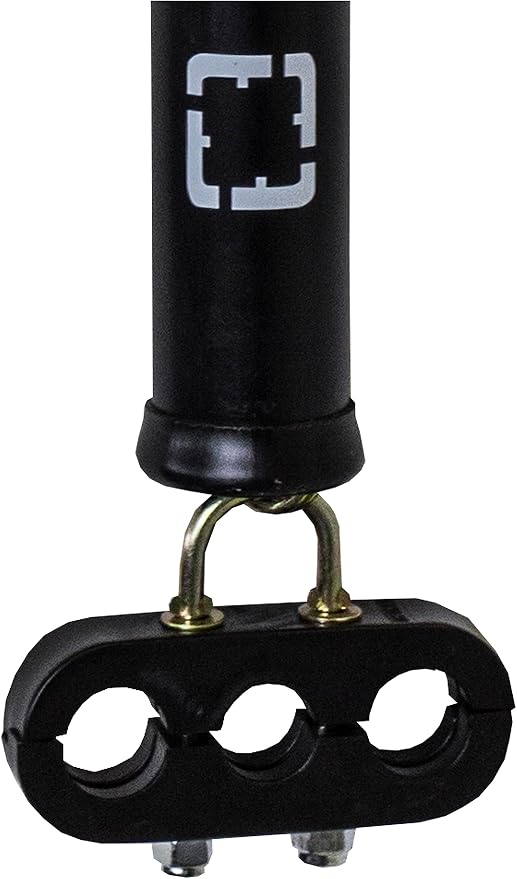 Tectran Standard Duty Dual Spring Tender Kit | Support Springs for Air & Electric Hook-Up Lines | Black | (25" Length w/Standard 3-Hole Clamp)
