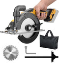 6 In Brushless Circular Saw Compatible with Dewalt 20V Battery(NO Battery) | Cordless Circular Saw with Tool Bag,Guide Ruler,6" Blade,2" Cutting Depth,0-45°Bevel for Wood,PVC and Plastics