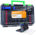 6-Inch Long Screwdriver Bit Set, 63PCS Impact-Ready Extended Reach Bit Kit, Magnetic S2 Steel, 1/4" Hex Shank, Torx/Phillips/Hex/Nut Driver Bits with Organized Storage Case for Drill & Impact Driver