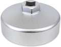 Tool Guy Republic Forged Matte Chrome Vanadium Oil Filter Wrench Socket for Volkswagen, Mercedes Benz, VW, Audi, Porsche, Mazda, Sprinter Type Oil Filter Housings - 74mm 14 Flats