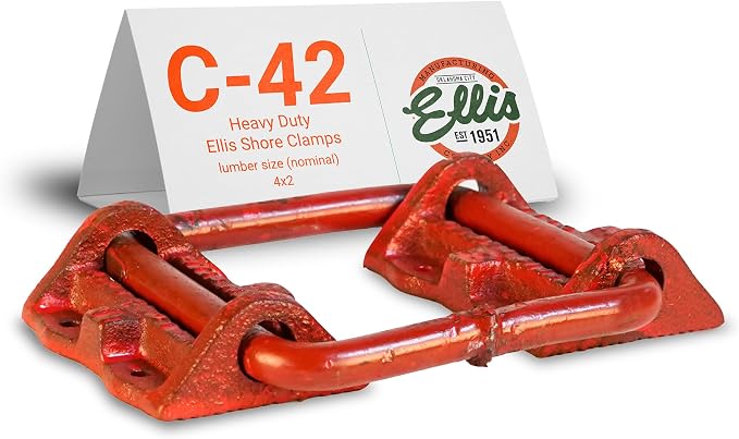 Ellis Shore Clamps - 4x2 Lumber Size, Adjustable Support System, Durable & Secure, Long-Lasting for Woodworking