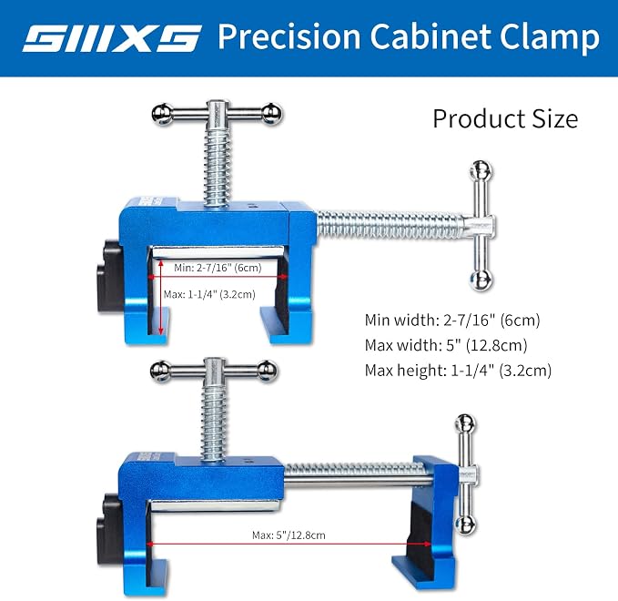 4-Pack Cabinet Clamps, Face Frame Clamps for Installing Cabinets, 450 lbs Load