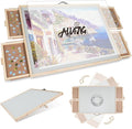 ALL4JIG 1500 Pieces 2-in-1 Tilting&Rotating Puzzle Board for Adults,24.53" x 33.19" Wooden Jigsaw Puzzle Table with 4 Drawers,Portable Board with Lazy Susan and Cover,with a Table Easel-Style Tilt