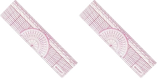 Westcott W-8 Engineers’ Protractor Ruler, 6 in (Pack of 2)