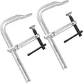 MAXPOWER 8-inch F Clamp, 4-3/4" Throat, Forged Full Steel Bar Clamp