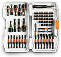 COMOWARE 68Pcs Impact Screwdriver Bit Set, Black Oxide Coated Bits with Dry Anti-Rust Oil, Includes 1", 2", 3-1/2" Bits, 6 Sockets & Magnetic Driver for Drill/Hand Tools, Portable Storage Case