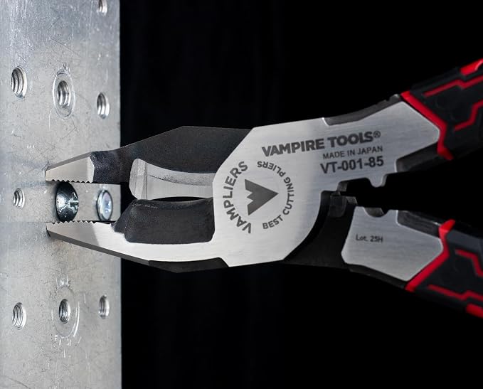 VAMPLIERS 8" Linemans Shearing Pliers Made in Japan Screw Extractor Jaws