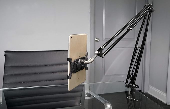 Rockville DMS40 40" Boom Arm Bundle with iStand 22 Tablet Holder for Zoom