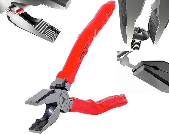 VAMPLIERS 10-PC Stripped Screw Extractor Tool Set with Toolbox Storage Case: 8x Made in Japan Screw Removal Pliers, 1x Vise-Grip Locking Plier & 1x Recessed Screw Extractor. | 5" Mini, 6.25", 6.25" Brute, 7" Slip-Joint, 7" vPlus , 7.5" Long Nose, 7.5" ...