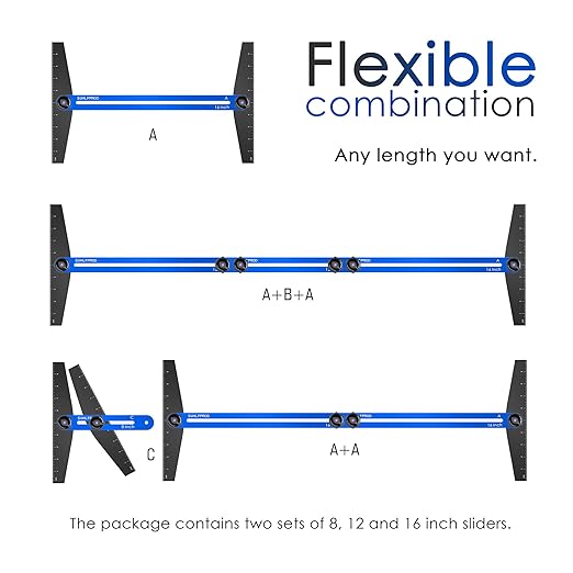 Stair Tread Template Tool - Solid Stair Tread Gauge, Stair Tools for Stair Measuring Tool Stair Gauge Jig Stair Template Stair Step Tool Shelf Template Projects (Blue-Gray)