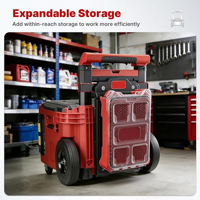 BYERN AUTO Mounting Plate Holder Compatible with Milwaukee 48-22-8426 | Heavy Duty Metal Bracket, Side Storage Mount, Fits Rolling Toolbox Handle & Mounting Plate, Packout Accessories