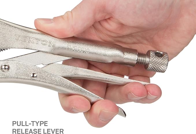 TEKTON Locking Pliers Set, 4-Piece (Straight Jaw, Curved Jaw, Long Nose) | PLK99902